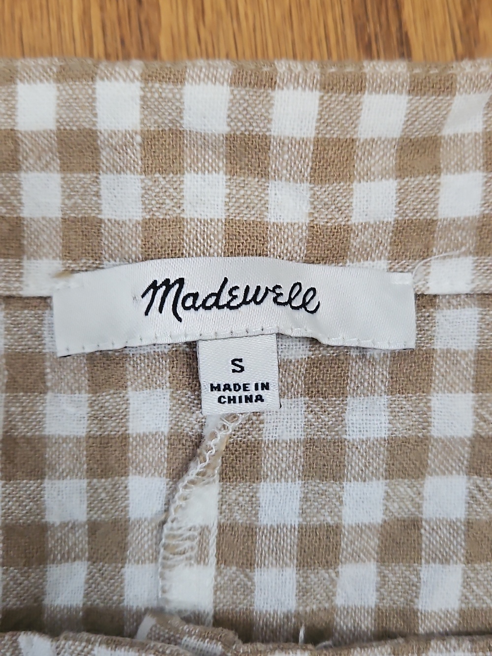 Madewell Gingham Jacquard Square-Neck Puff-Sleeve Top - Picture 6 of 9